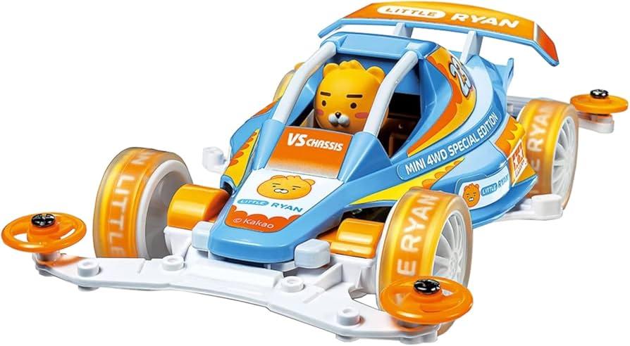 Tamiya 92425 Mini 4WD Limited Product, Little Ryan Mini 4WD Special VS Chassis, Pastel Blue/Orange